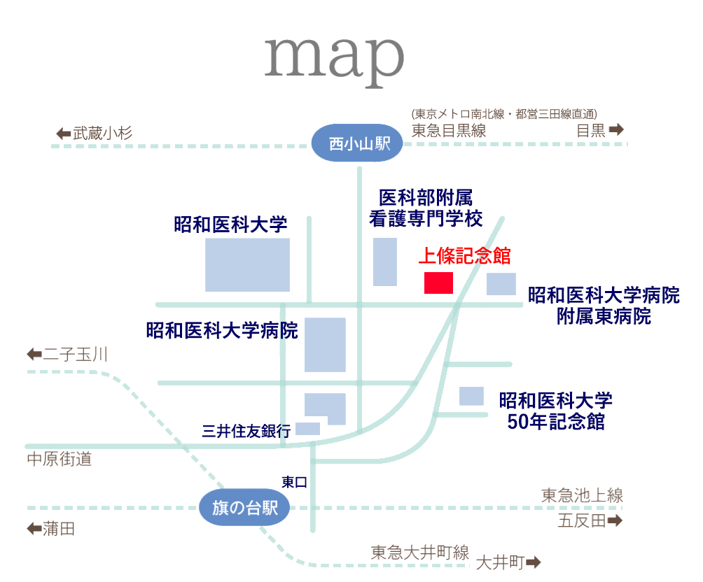 昭和医科大学上条記念館地図